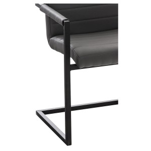Silla de Confidente LUIS en Piel Negra