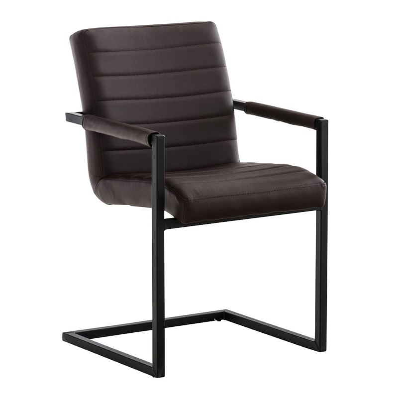 Silla de Confidente LUIS en Piel Negra