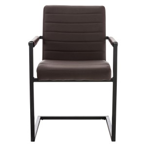 Silla de Confidente LUIS en Piel Negra