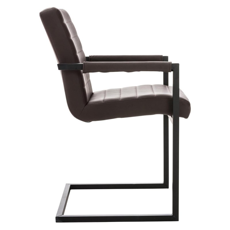 Silla de Confidente LUIS en Piel Negra
