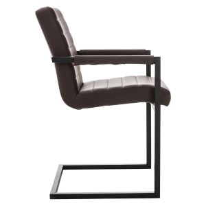 Silla de Confidente LUIS en Piel Negra