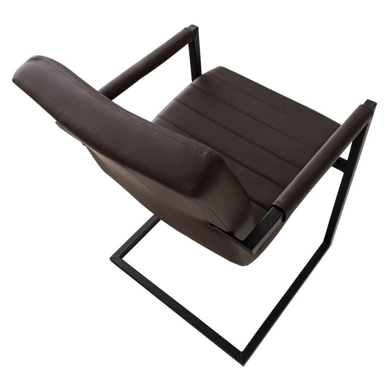 Silla de Confidente LUIS en Piel Negra