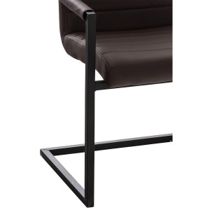 Silla de Confidente LUIS en Piel Negra