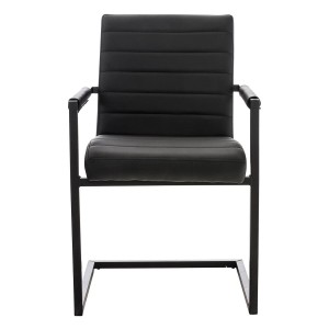Silla de Confidente LUIS en Piel Negra