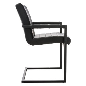 Silla de Confidente LUIS en Piel Negra