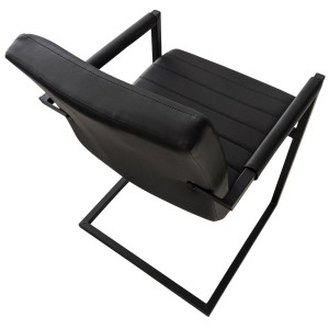 Silla de Confidente LUIS en Piel Negra