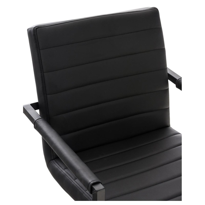 Silla de Confidente LUIS en Piel Negra