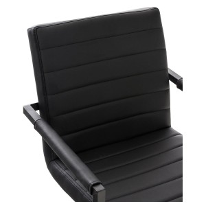 Silla de Confidente LUIS en Piel Negra