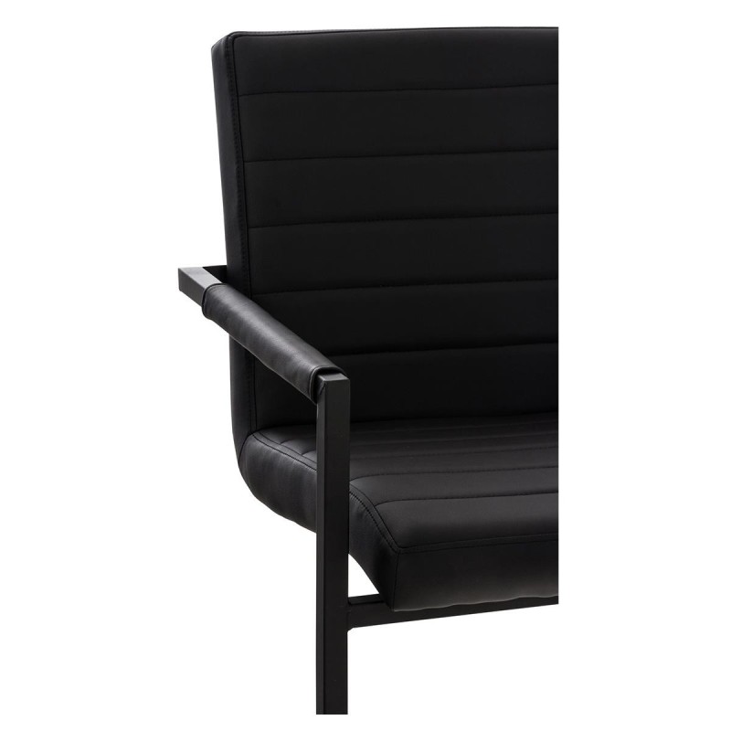 Silla de Confidente LUIS en Piel Negra