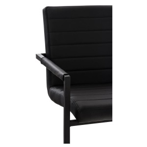 Silla de Confidente LUIS en Piel Negra