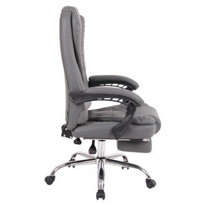 Sillón de Oficina JAMES en Piel Negra