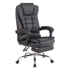 Sillón de Oficina JAMES en Piel Negra