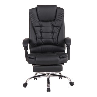 Sillón de Oficina JAMES en Piel Negra 2