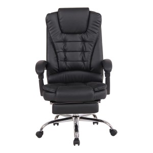 Sillón de Oficina JAMES en Piel Negra