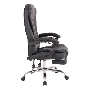 Sillón de Oficina JAMES en Piel Negra