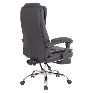 Sillón de Oficina JAMES en Piel Negra