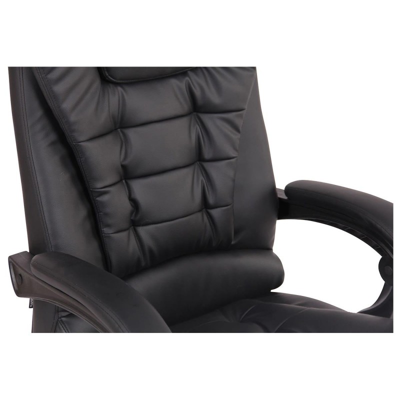 Sillón de Oficina JAMES en Piel Negra