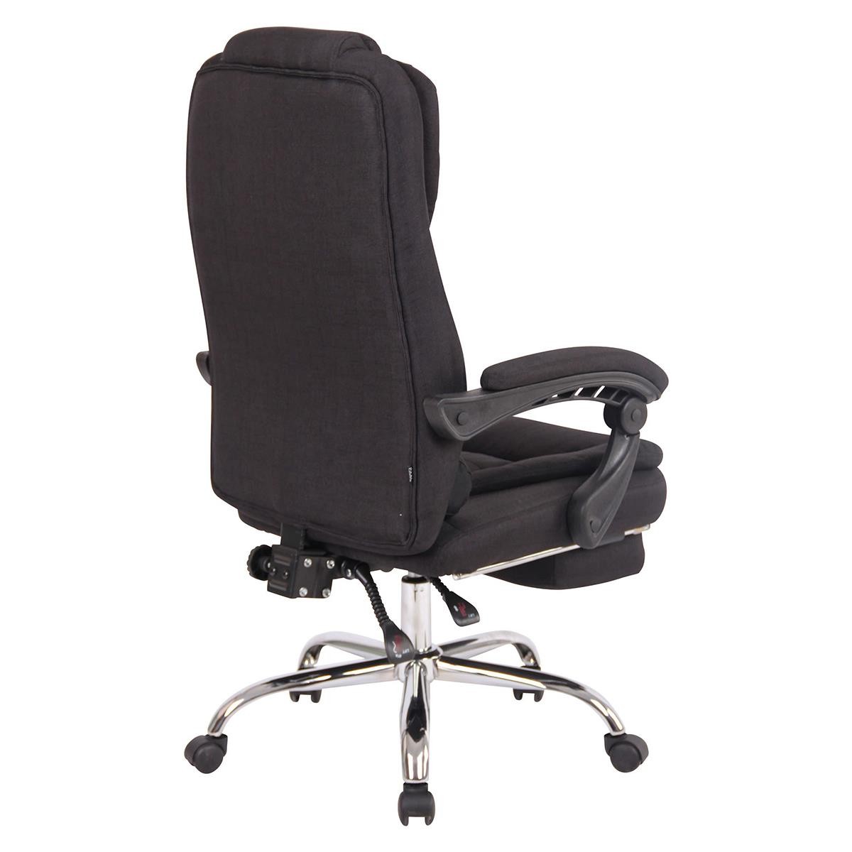 Sillón de Oficina JAMES TELA, Grueso Acolchado, Reposapiés Extensible, Negro