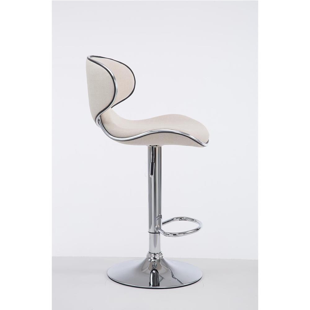 Taburete de Oficina CARLOS TELA, Exclusivo Diseño, Con Reposapiés, Color Crema