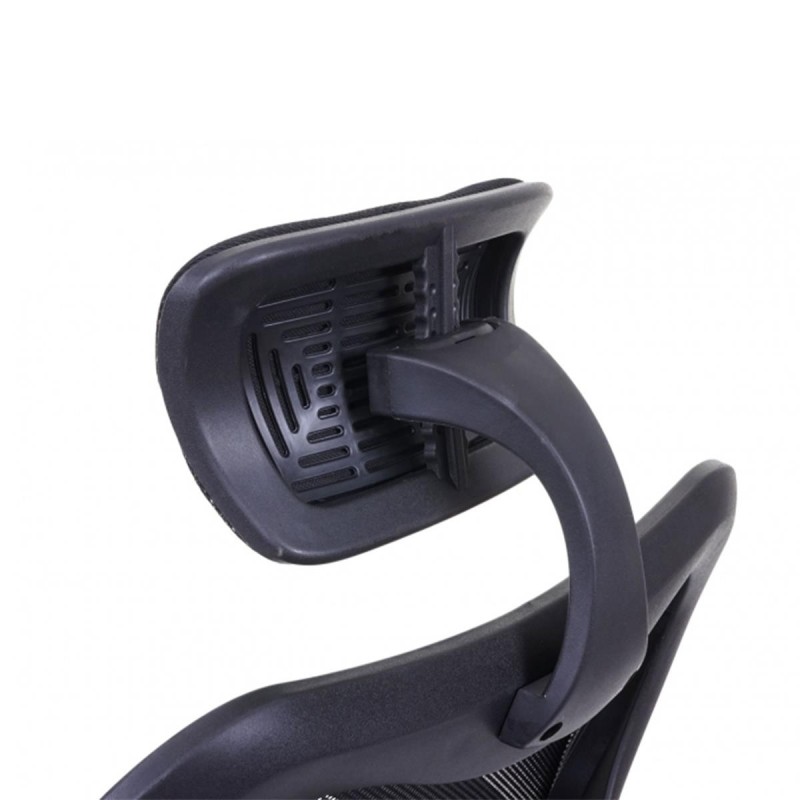 Silla Ergonómica LUCIA, Tela y Malla Transpirable, Color Negro