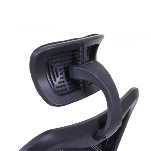 Silla Ergonómica LUCIA, Tela y Malla Transpirable, Color Negro