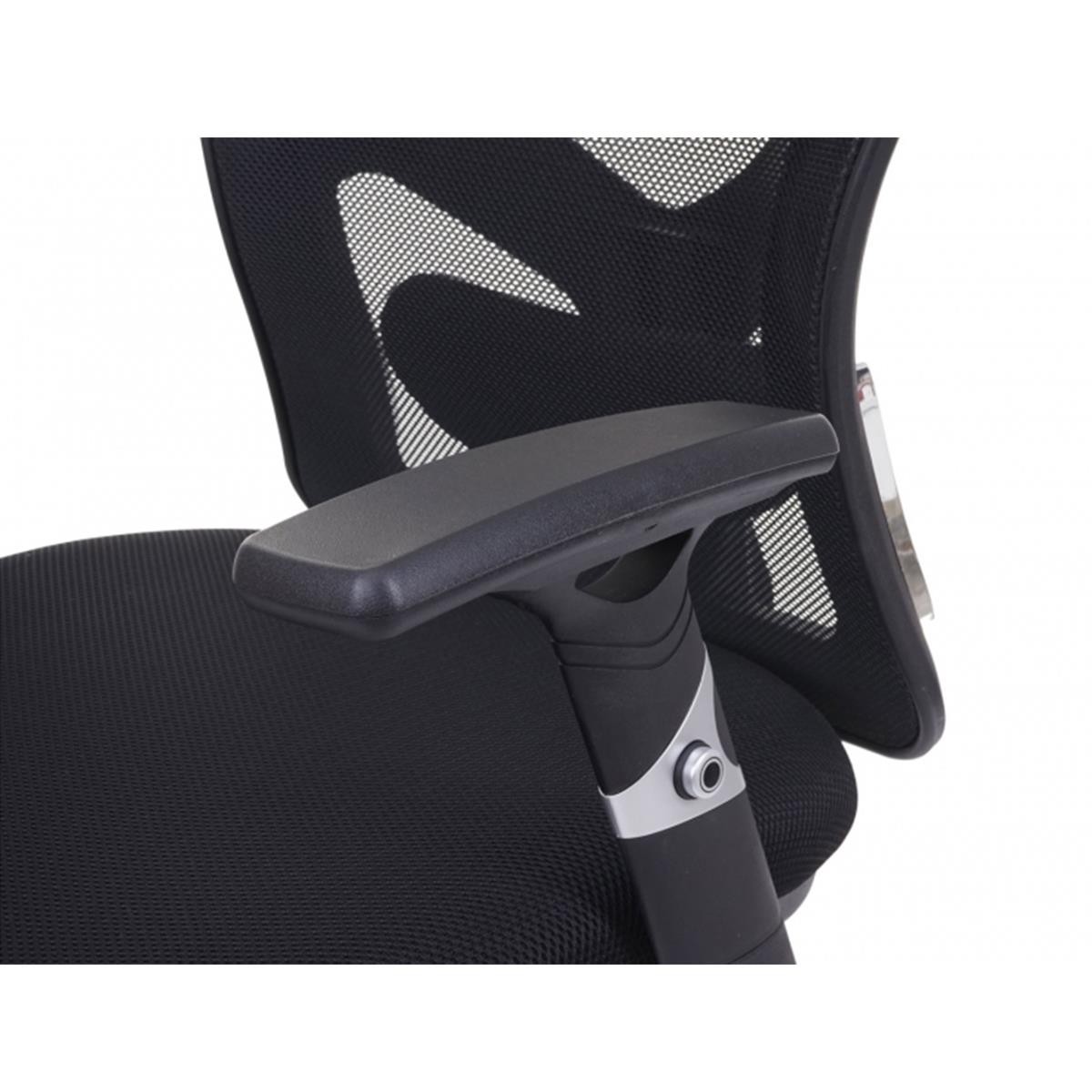 Silla Ergonómica LUCIA, Uso 8 Horas, Soporte Lumbar Acolchado, Estructura Metálica, Color Negro