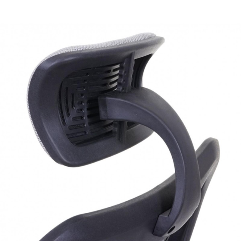 Silla Ergonómica LUCIA, Tela y Malla Transpirable, Color Negro