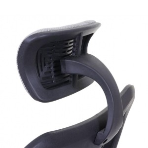 Silla Ergonómica LUCIA, Tela y Malla Transpirable, Color Negro