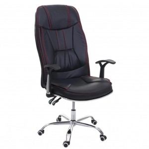 Silla de Oficina DENIA en Piel color Negro