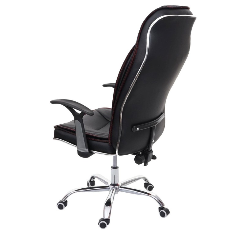 Silla de Oficina DENIA en Piel color Negro