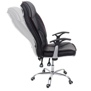 Silla de Oficina DENIA en Piel color Negro