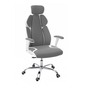 Silla Ergonómica TUXON WHITE, En Tela, Color Negro