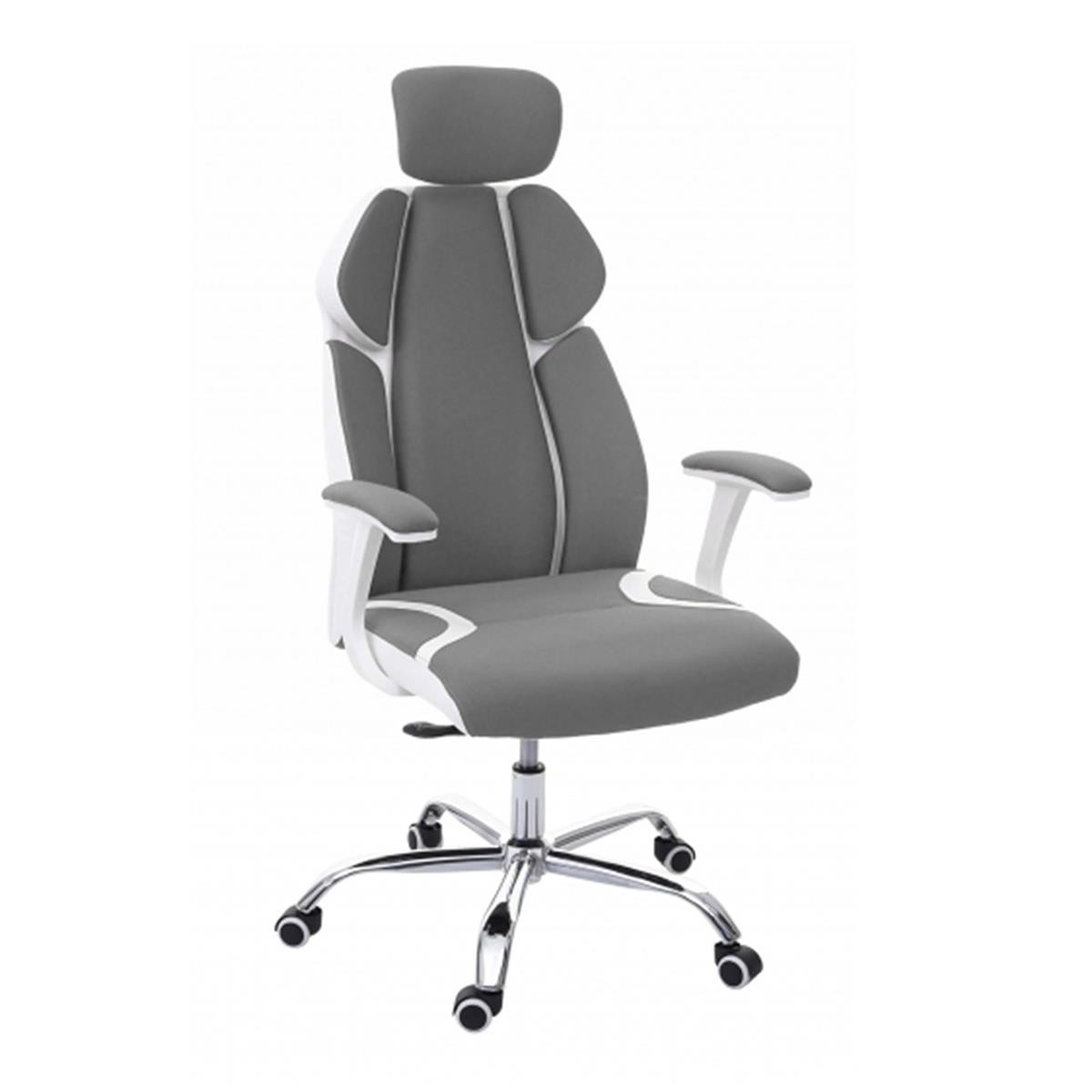 Silla de Oficina TUXON WHITE, Diseño Exclusivo y Ergonómico, En Tela, Color Negro