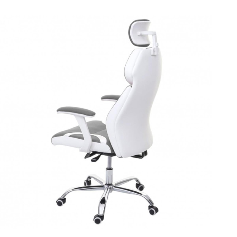 Silla Ergonómica TUXON WHITE, En Tela, Color Negro
