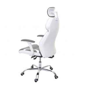 Silla Ergonómica TUXON WHITE, En Tela, Color Negro