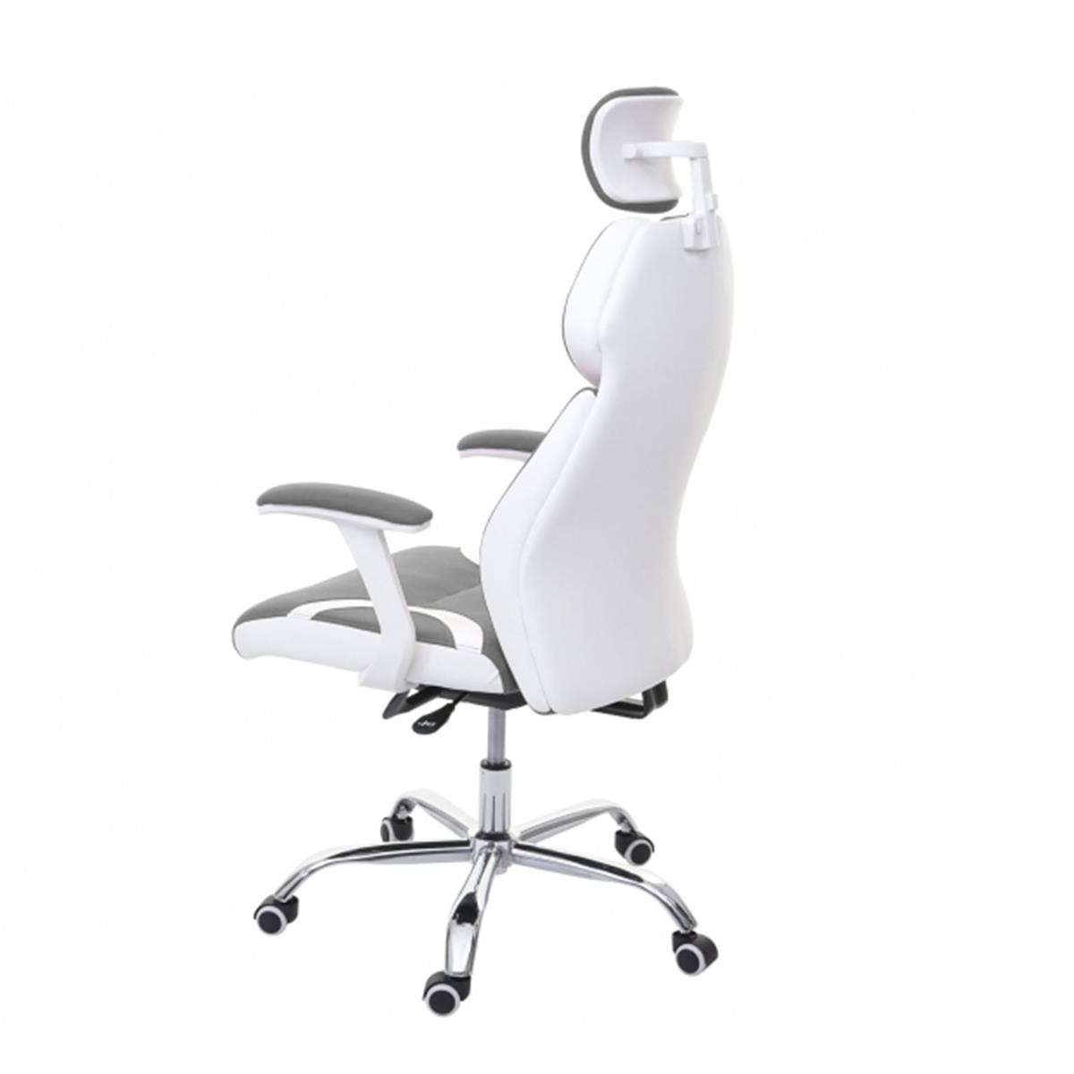 Silla de Oficina TUXON WHITE, Diseño Exclusivo y Ergonómico, En Tela, Color Negro