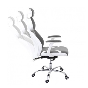 Silla Ergonómica TUXON WHITE, En Tela, Color Negro