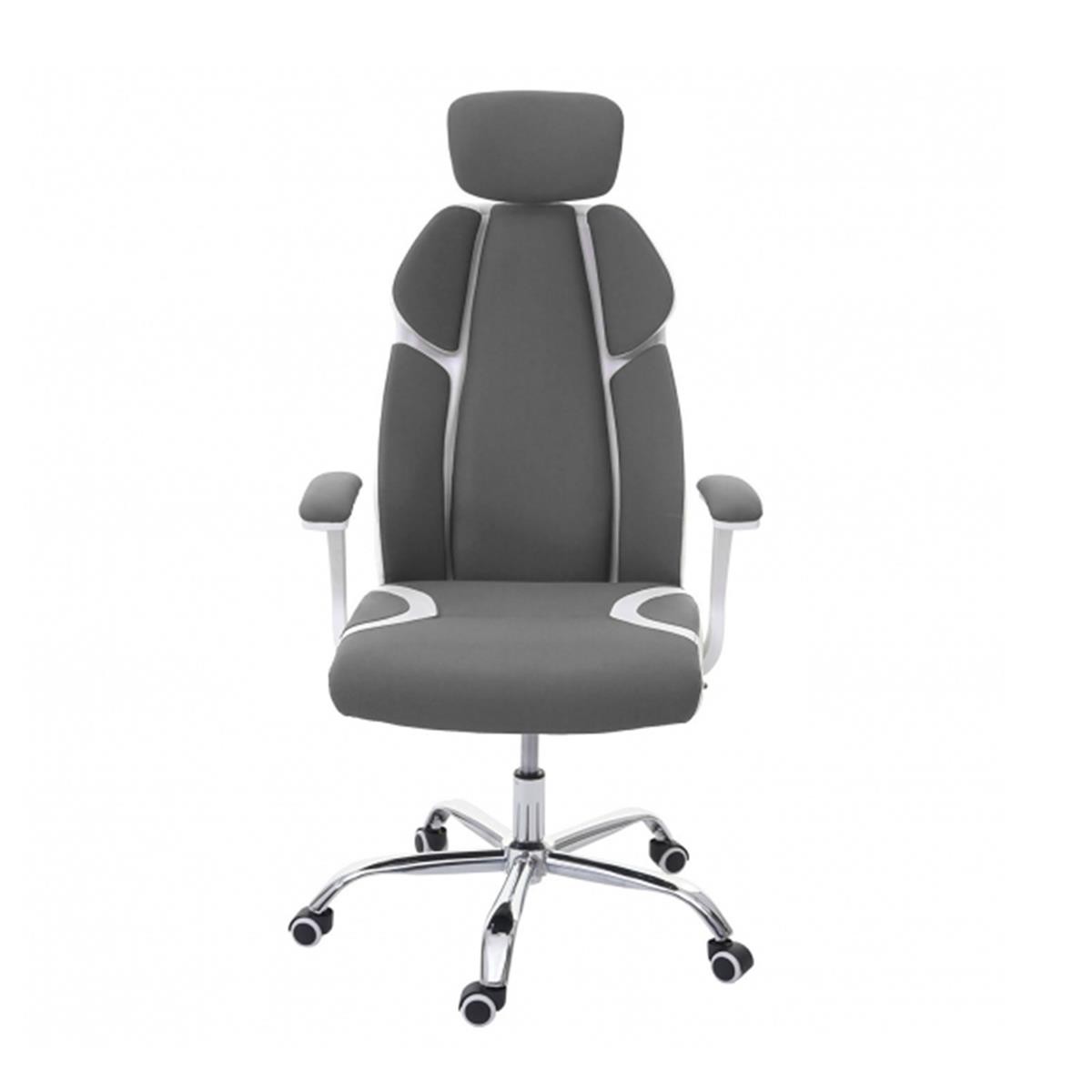 Silla de Oficina TUXON WHITE, Diseño Exclusivo y Ergonómico, En Tela, Color Negro