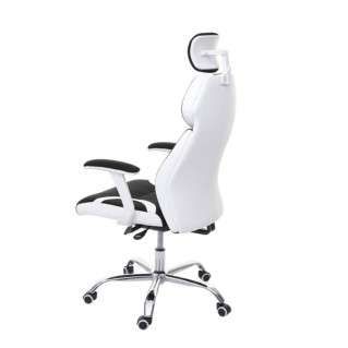 Silla Ergonómica TUXON WHITE, En Tela, Color Negro 2