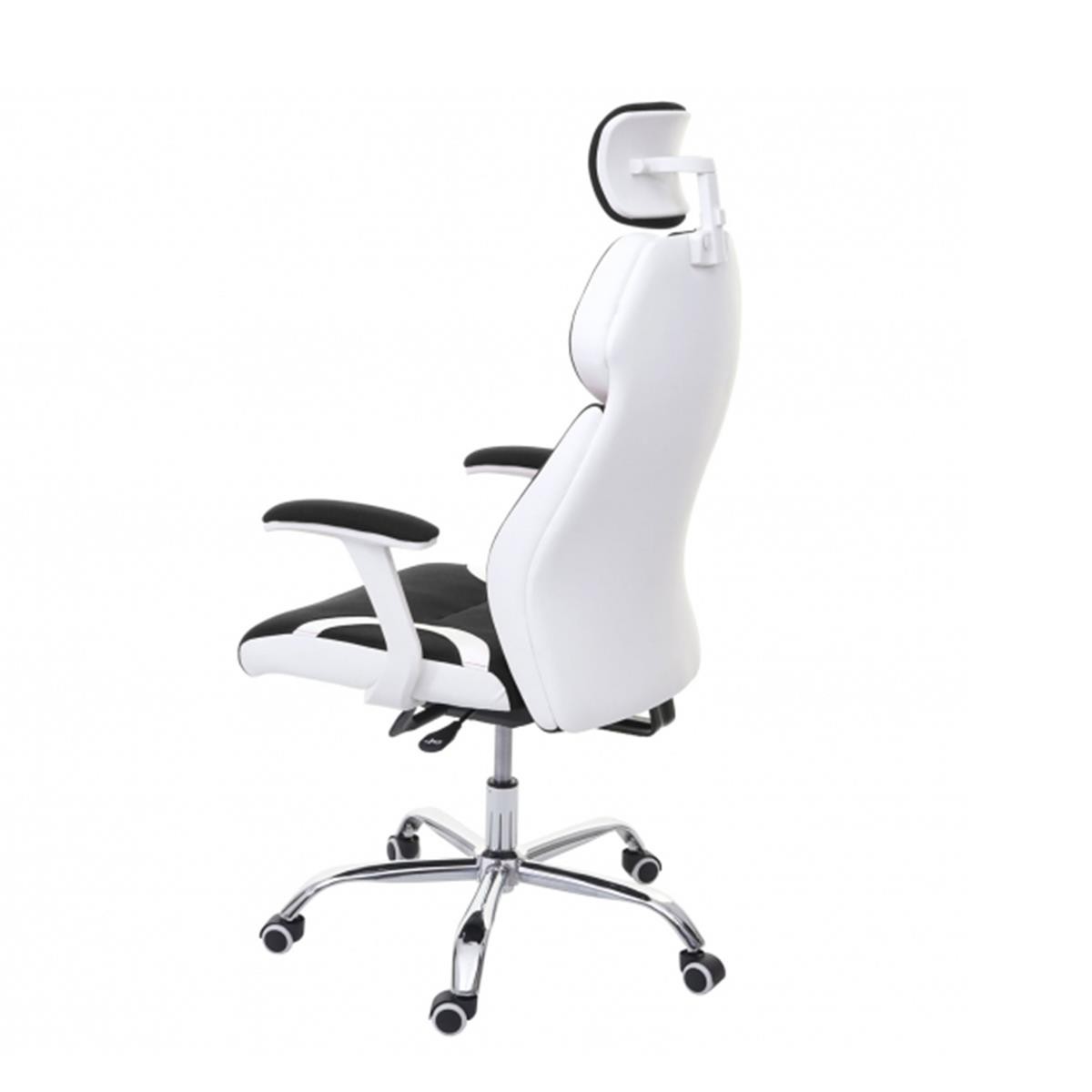 Silla de Oficina TUXON WHITE, Diseño Exclusivo y Ergonómico, En Tela, Color Negro