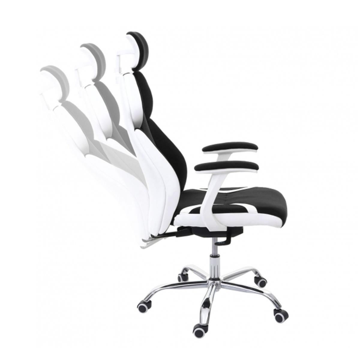 Silla de Oficina TUXON WHITE, Diseño Exclusivo y Ergonómico, En Tela, Color Negro