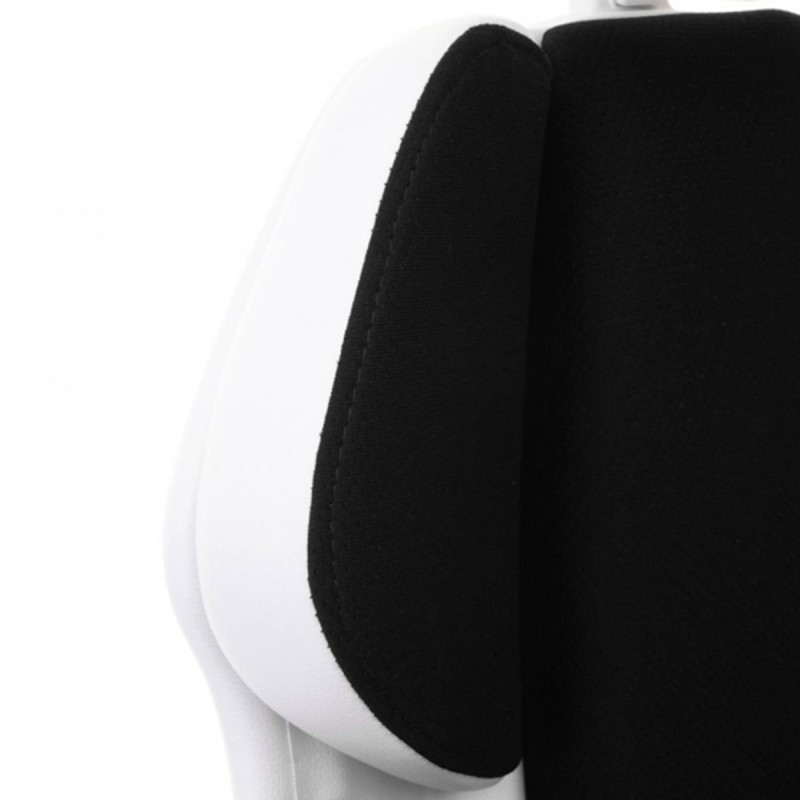 Silla Ergonómica TUXON WHITE, En Tela, Color Negro