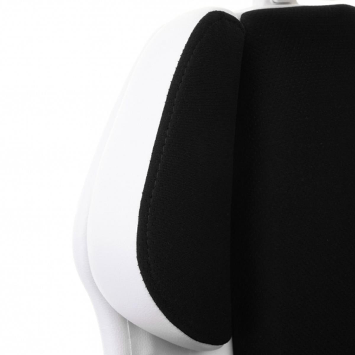 Silla de Oficina TUXON WHITE, Diseño Exclusivo y Ergonómico, En Tela, Color Negro