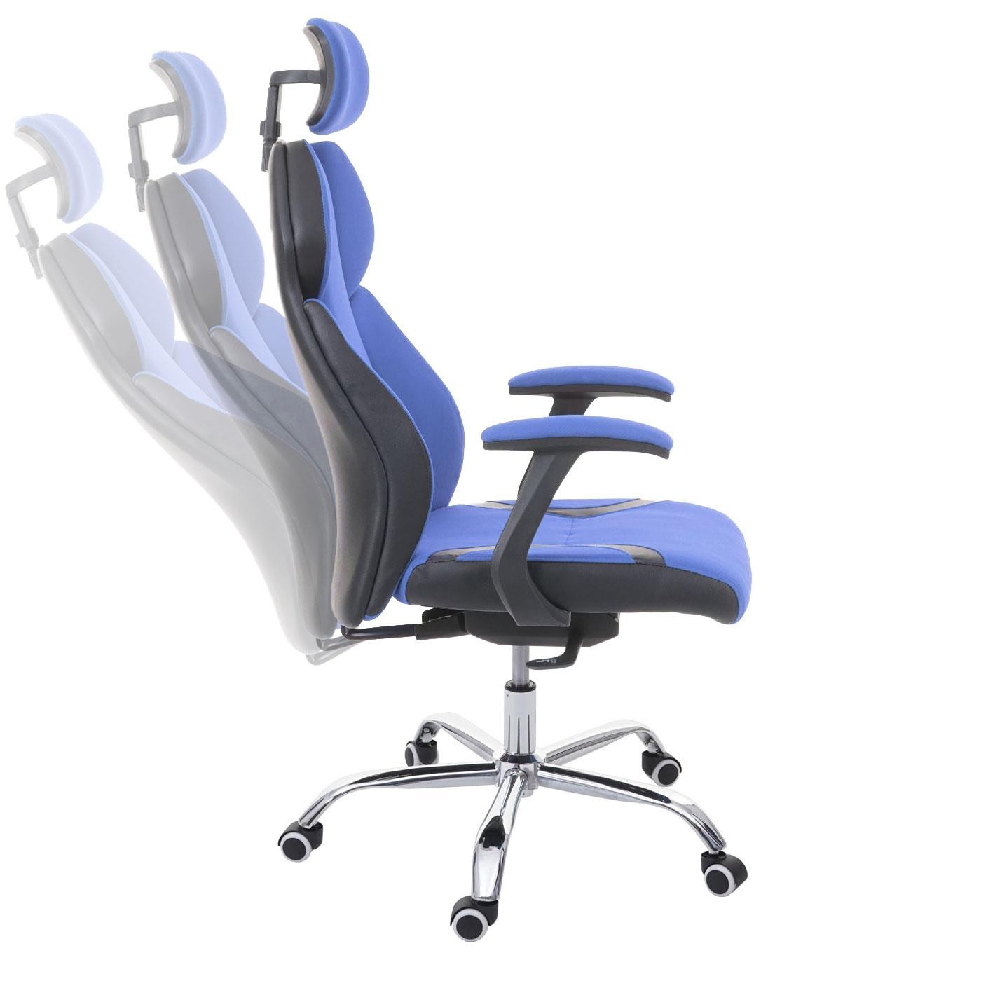 Silla de Oficina TUXON, Diseño Exclusivo y Ergonómico, En Tela, Color Gris