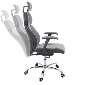 Silla Ergonómica TUXON, En Tela, Color Gris