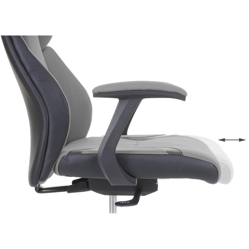Silla Ergonómica TUXON, En Tela, Color Gris