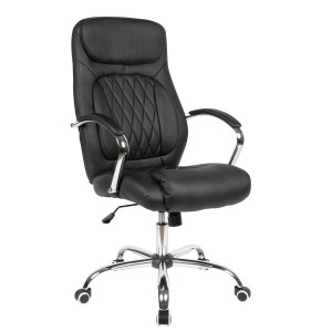 Sillón de Oficina CONTY en Piel Negra