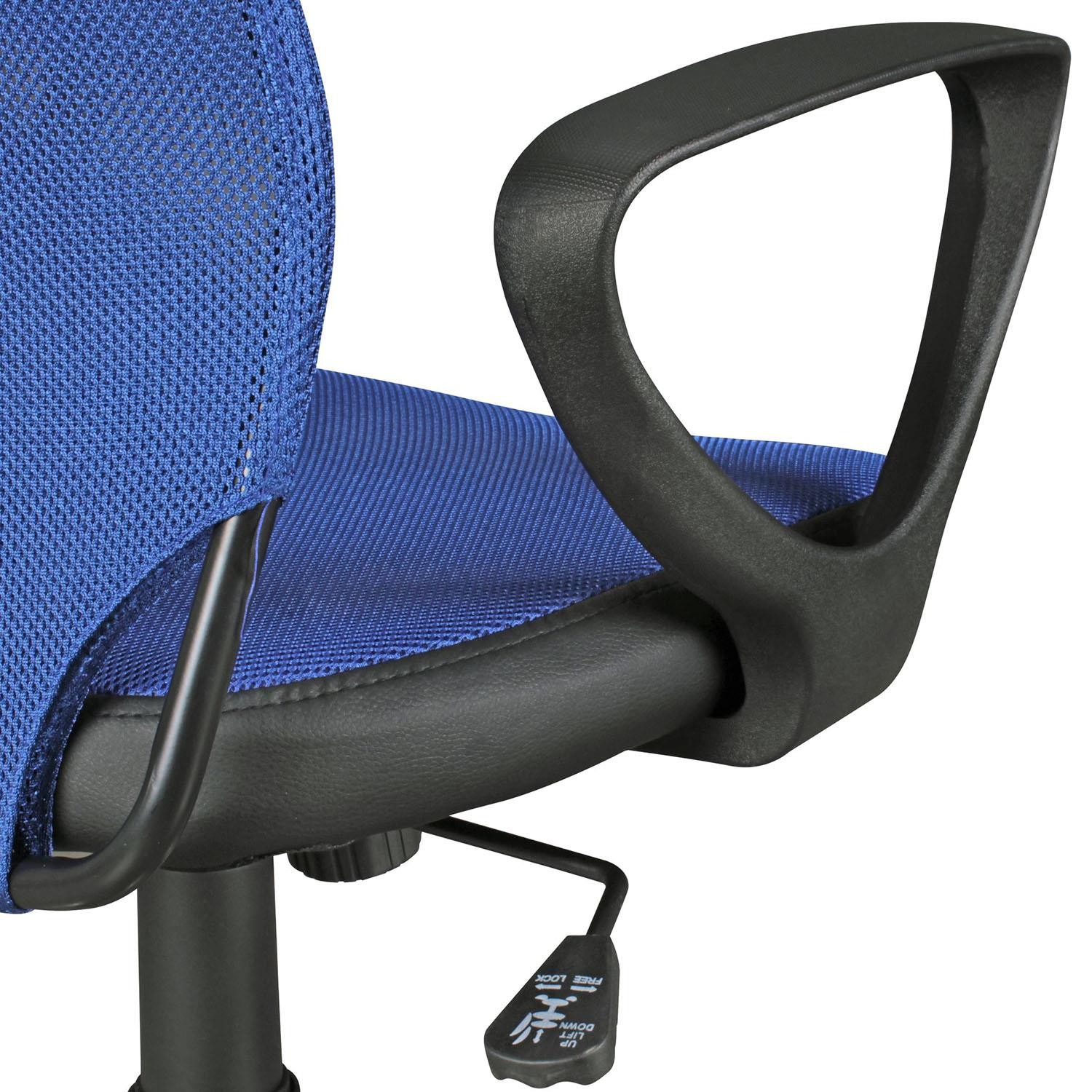 Silla de Oficina TAIPEI, Reposabrazos de Diseño, en Malla Transpirable color Azul