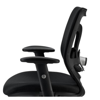 Lote de 2 Sillas de confidente ergonómica, LAMBO NET, soporte lumbar, negro 2