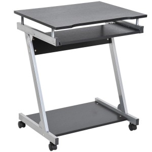 Mesa para Ordenador con Ruedas ZAFRA en Madera color Negro